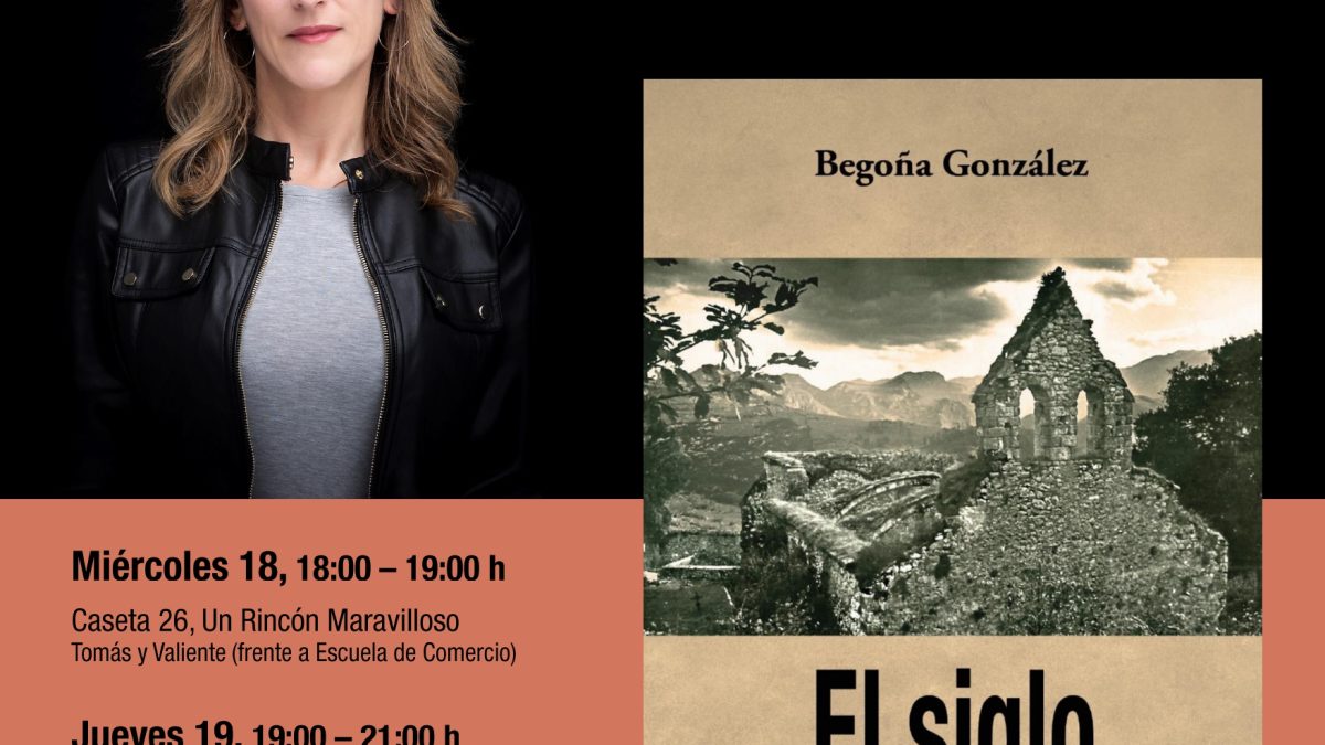 Begoña firmará ejemplares en la Feria del Libro de Gijón, 2025, los días 18 y 19 de junio